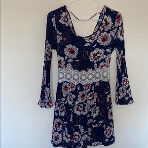 Floral Navy Mini Dress
